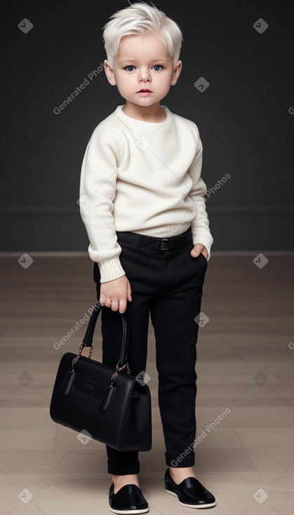 Czech infant boy with  white hair