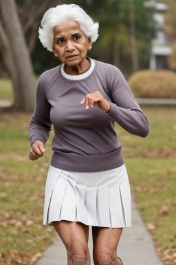 Sri lankan elderly female with  white hair