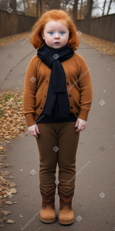 Hungarian infant girl with  ginger hair