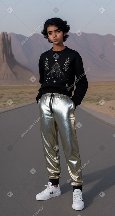 Saudi arabian teenager boy with  black hair