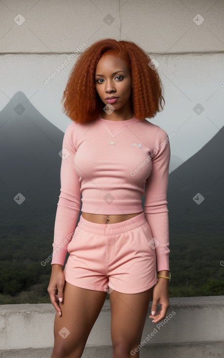 Jamaican adult female with  ginger hair