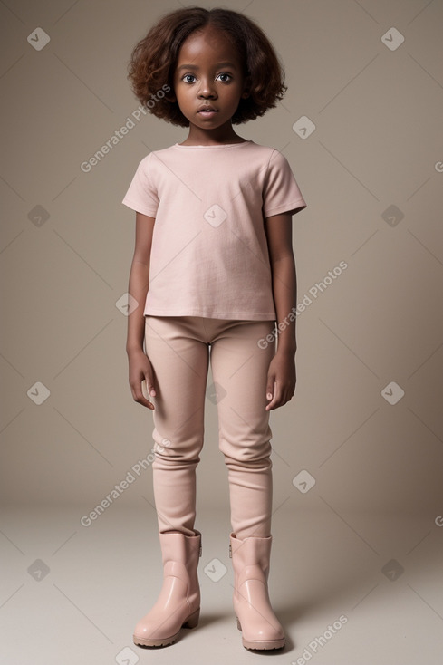 African american child female with  ginger hair