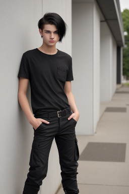 German teenager male with  black hair