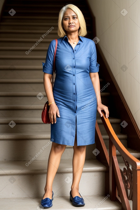 Bangladeshi middle-aged female with  blonde hair