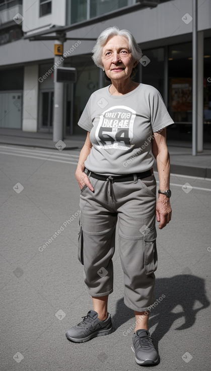 German elderly female with  gray hair