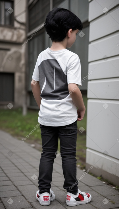 Belarusian child boy with  black hair