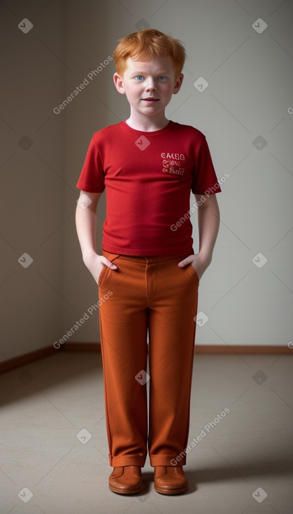 Icelandic child boy with  ginger hair