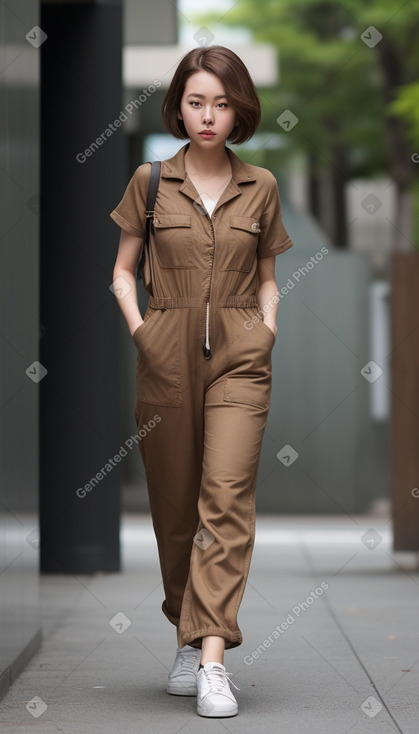 Korean adult female with  brown hair