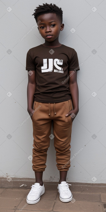 Ghanaian child boy with  brown hair