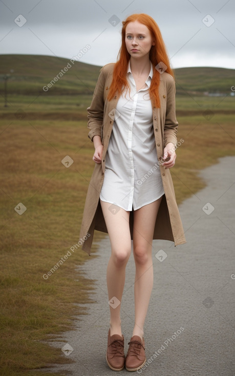 Norwegian adult female with  ginger hair