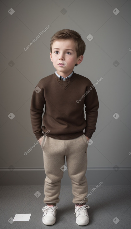 Danish child boy with  brown hair