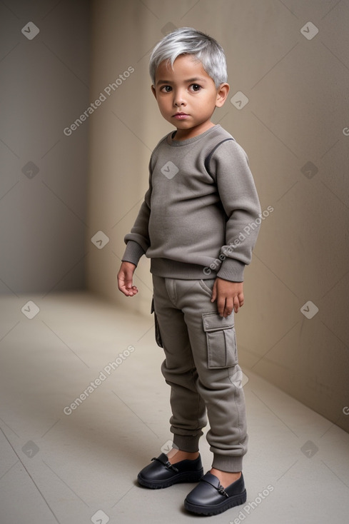 Peruvian child boy with  gray hair