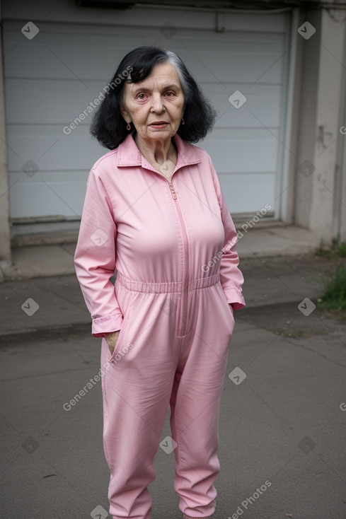 Ukrainian elderly female with  black hair