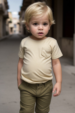 Cuban infant boy with  blonde hair