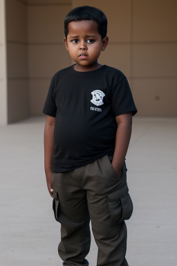 Somali child boy with  black hair