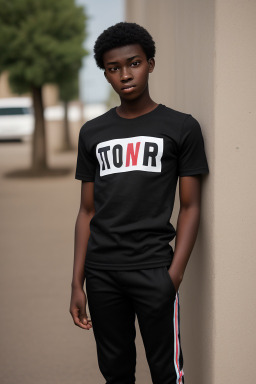 Togolese teenager boy with  black hair