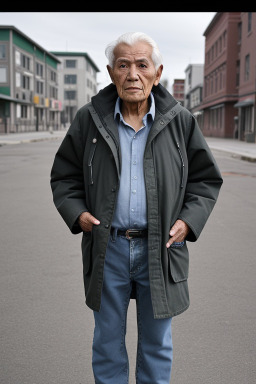 Bolivian elderly male with  black hair