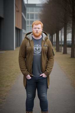 Belgian young adult male with  ginger hair