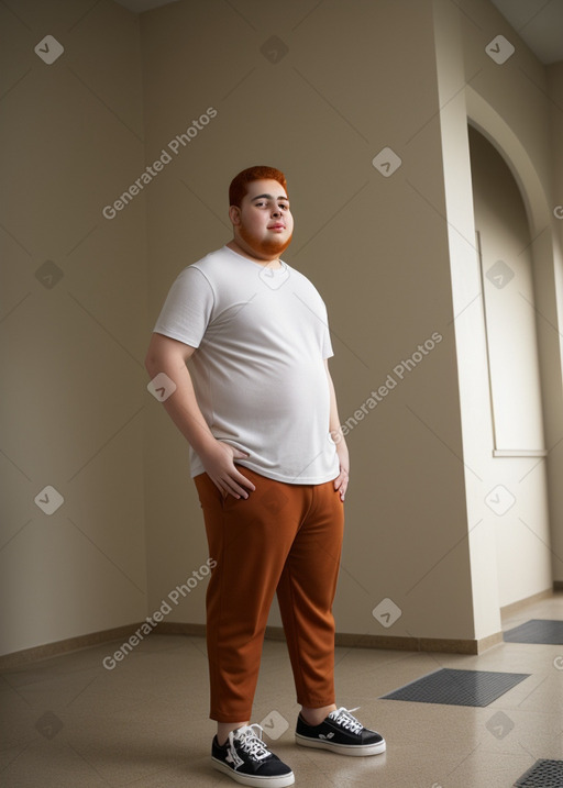 Tunisian young adult male with  ginger hair