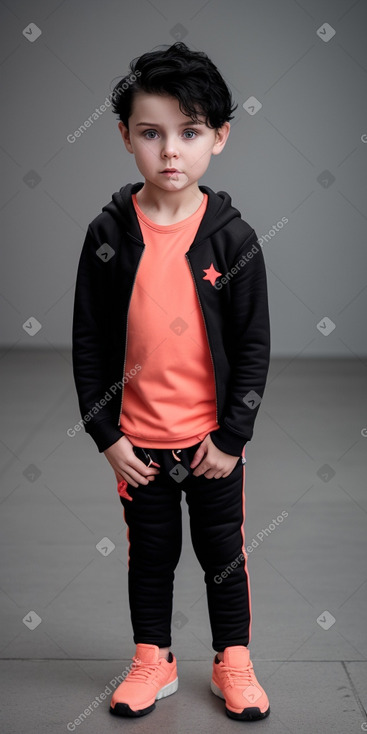 Russian child boy with  black hair