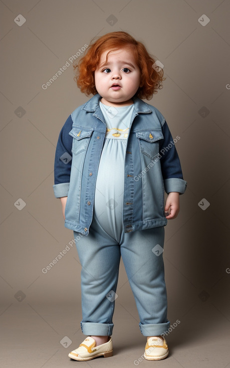 Saudi arabian infant girl with  ginger hair