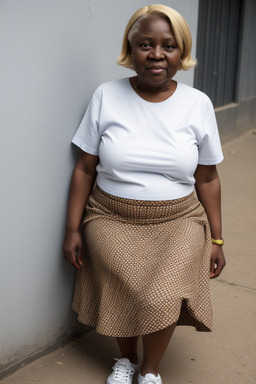 Togolese elderly female with  blonde hair