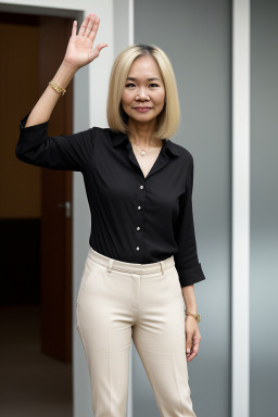 Thai 45 years female with  blonde hair