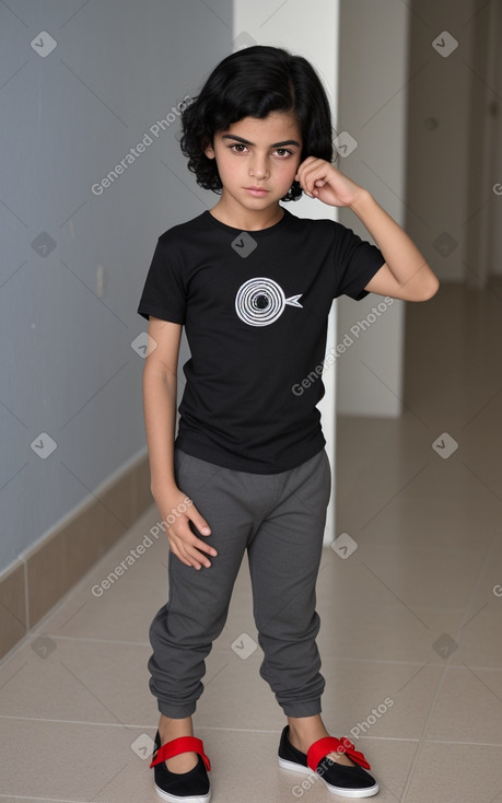 Tunisian child boy with  black hair