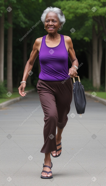 Elderly female with  brown hair