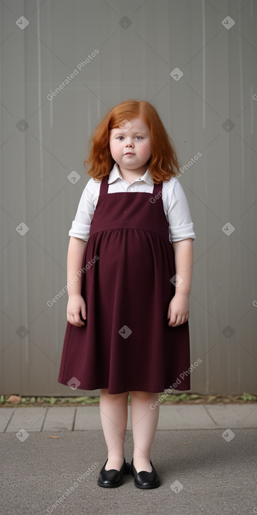 Belgian child girl with  ginger hair