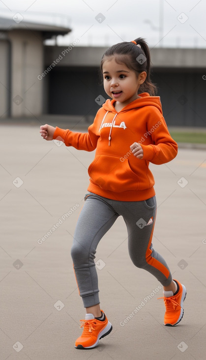 Chilean infant girl with  gray hair