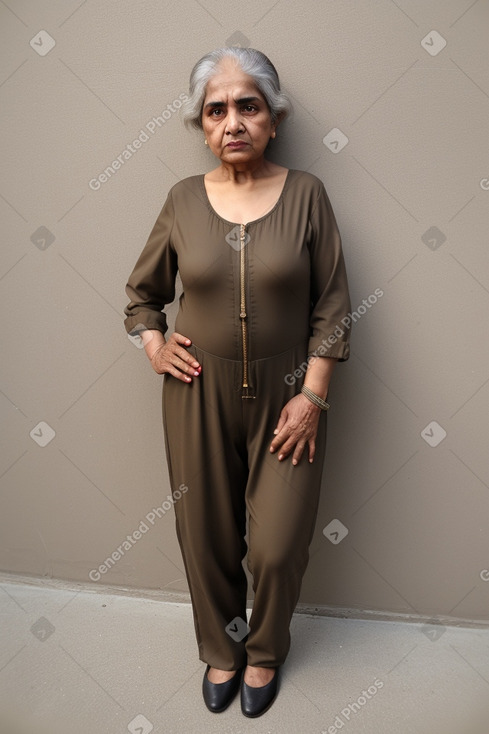 Pakistani elderly female with  brown hair