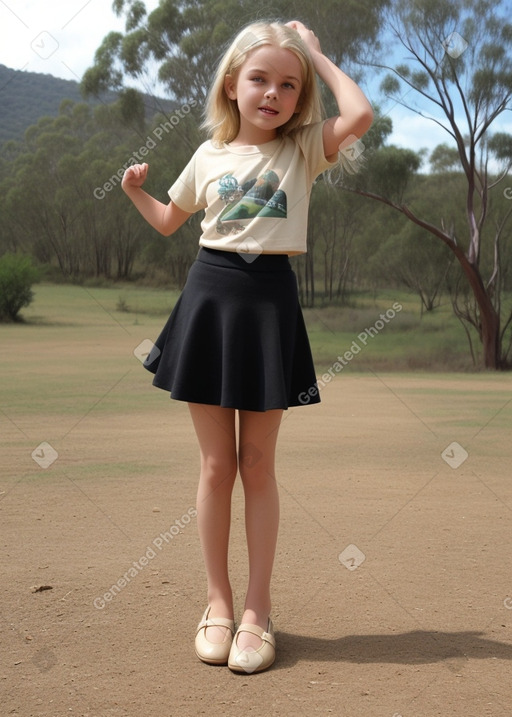 Australian child girl with  blonde hair