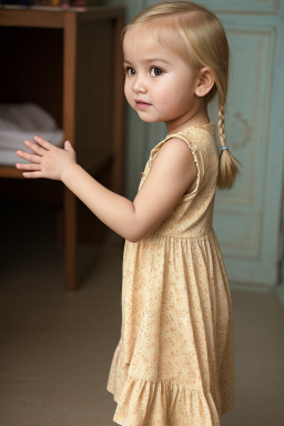 Uzbek infant girl with  blonde hair