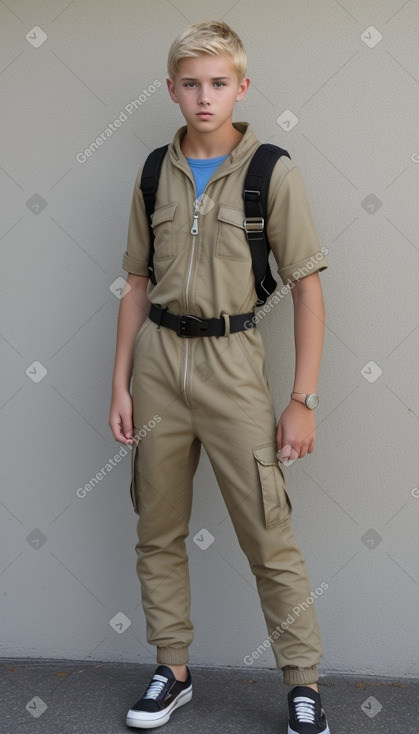 New zealand teenager boy with  blonde hair