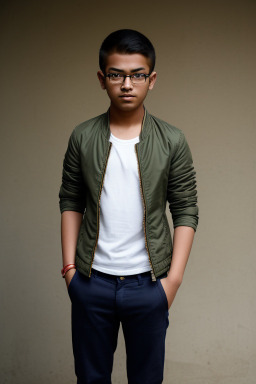 Nepalese teenager boy with  ginger hair