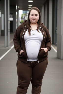 New zealand young adult female with  brown hair