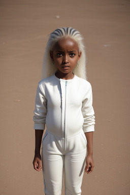 Ethiopian child girl with  white hair