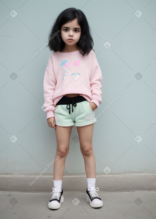 Brazilian child girl with  black hair