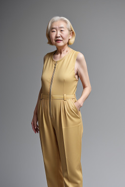 South korean elderly female with  blonde hair