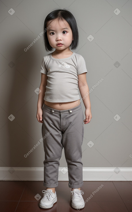 Vietnamese infant girl with  gray hair