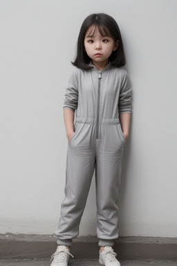 Korean child female with  gray hair