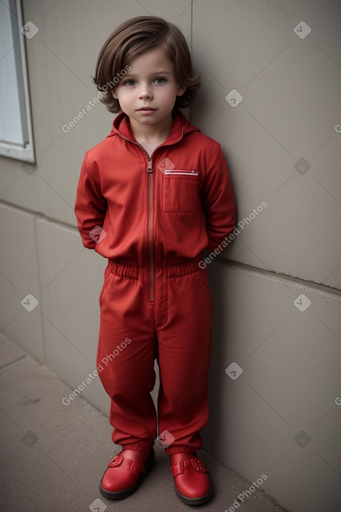 Canadian child boy with  brown hair