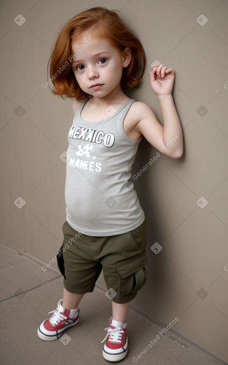 Mexican infant girl with  ginger hair