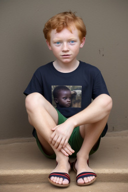 Zambian child male with  ginger hair