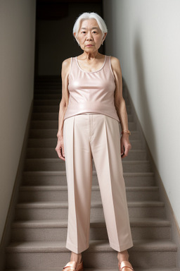 Japanese elderly female with  white hair