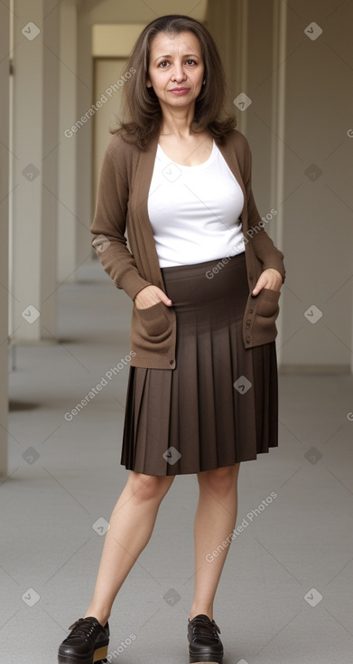 Algerian 45 years female with  brown hair