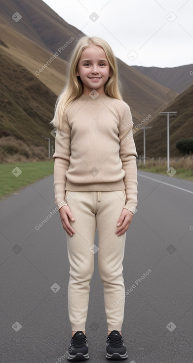 New zealand child girl with  blonde hair