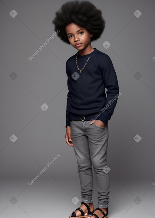 African child boy with  gray hair