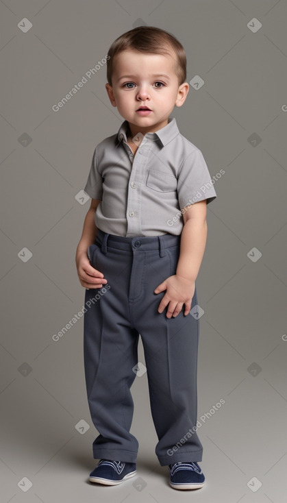 Serbian infant boy with  gray hair